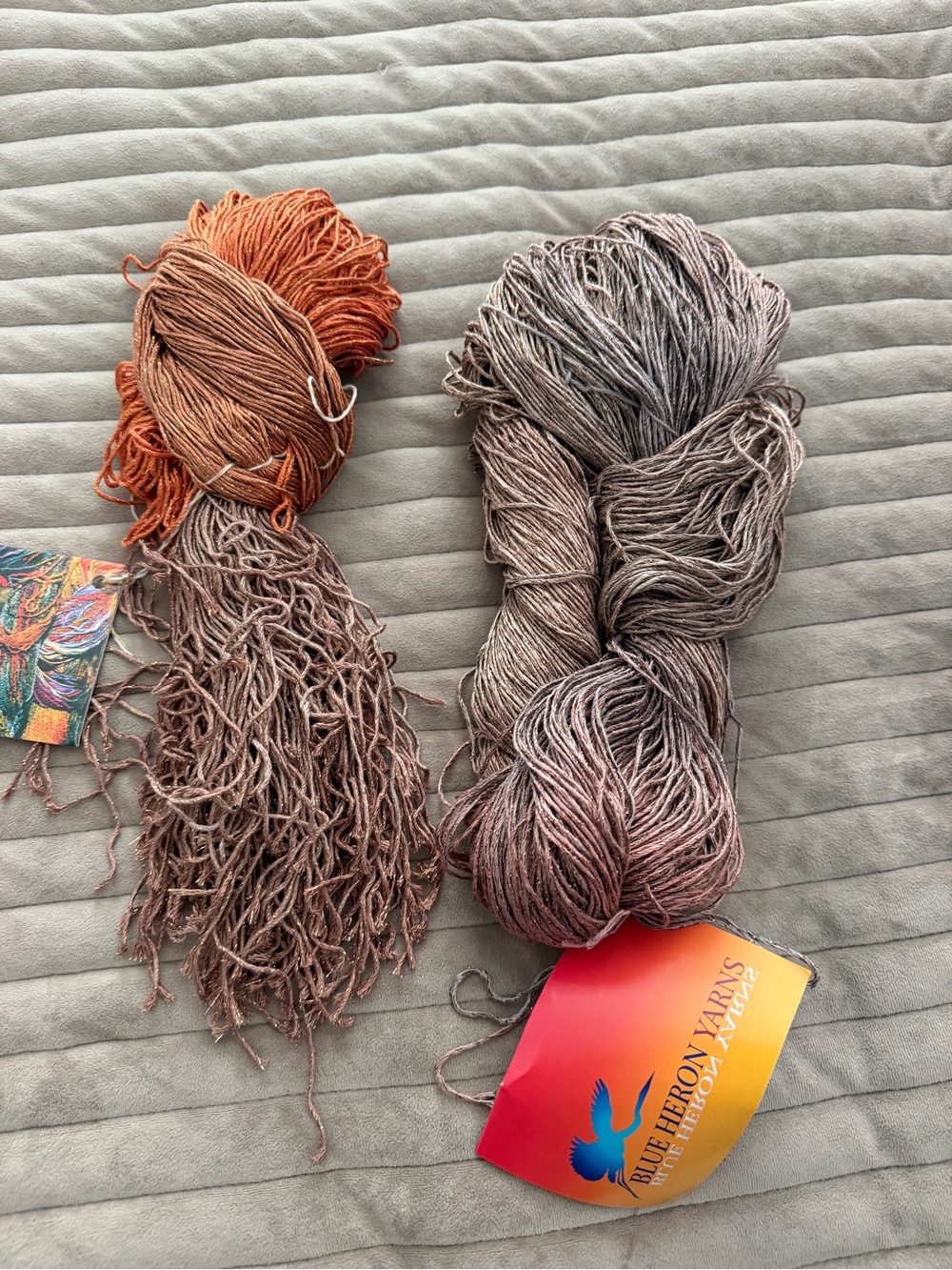 Blue heron Multi-Tone Brown & Rust Yarn strand Bundle